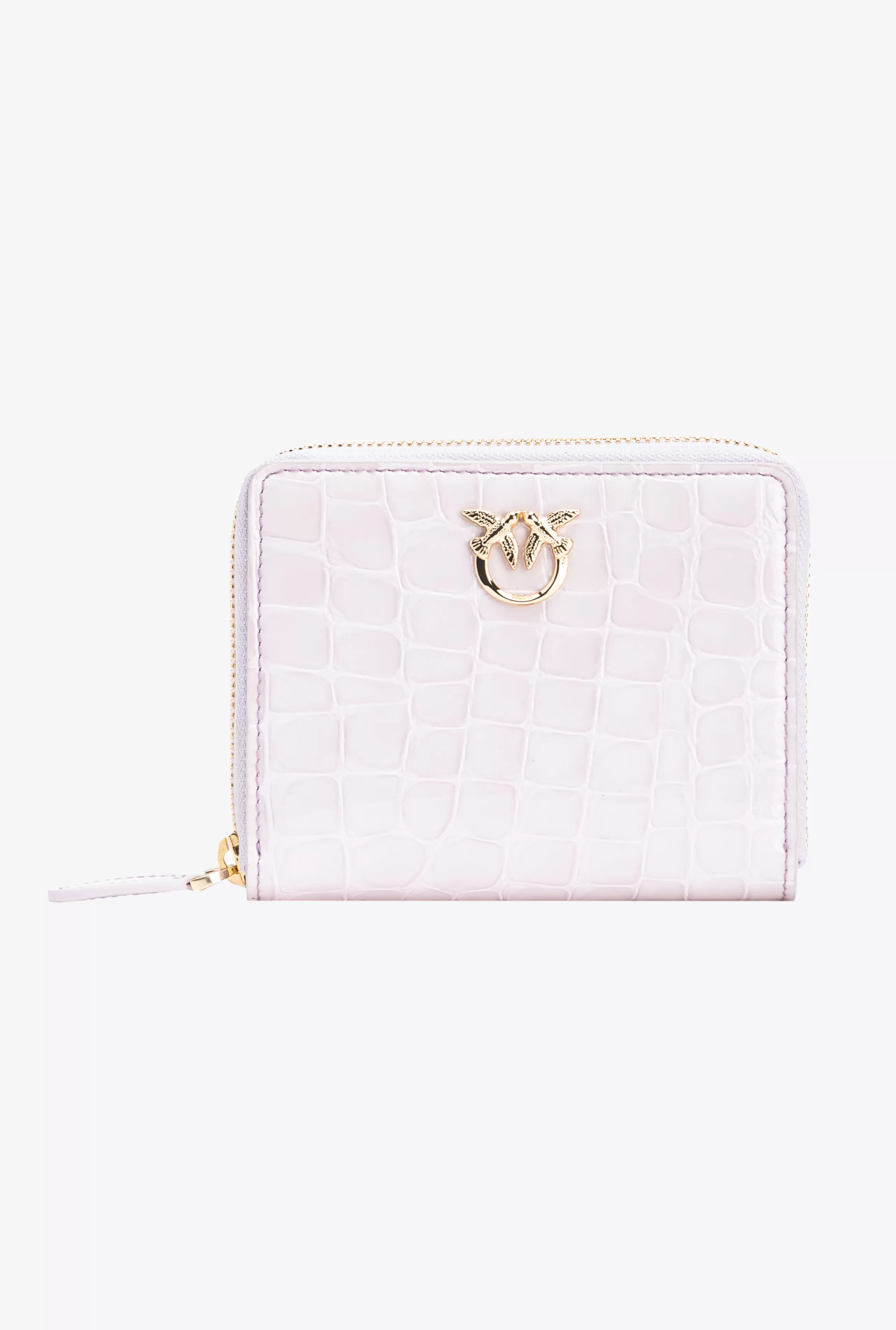 PINKO Portfele | Limited Edition-Kwadratowy Portfel Z Zamkiem Dookoła, Krokodyl Z Połyskiem Galleria